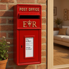 Post box red - post, lock