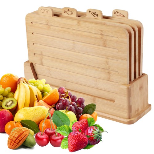 4pcs bamboo cutting board - board, set