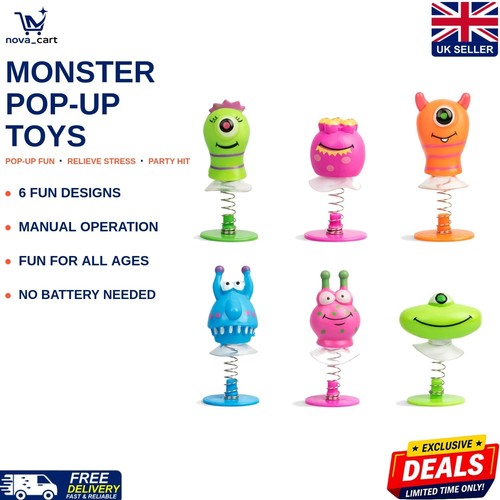 Monster pop toys set fun - pop-up,