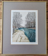 Gilbert Browne Original Signed Etching & Aquatint "Little Venice" Framed 79/200