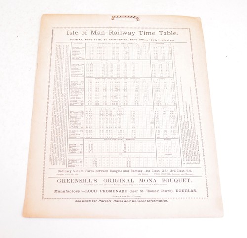 Railway timetable card poster - card,