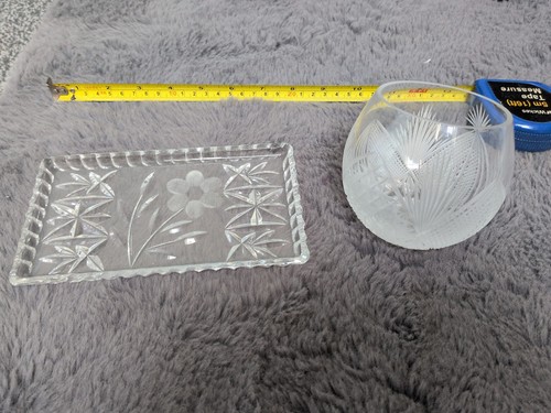Cut glass pin - glass, candle