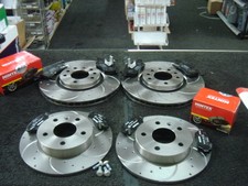 VAUXHALL ZAFIRA ASTRA 2.0GSI TURBO 1.9CDTi DRILLED GROOVED BRAKE DISC  PADS