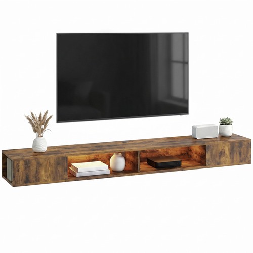 Homcom stand with rgb - with, led