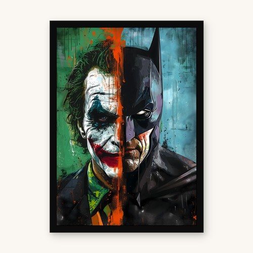 Batman joker split face - joker,