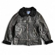 Mens vintage black shearling