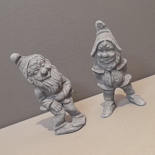 Vintage metal gnome figures - vintage,