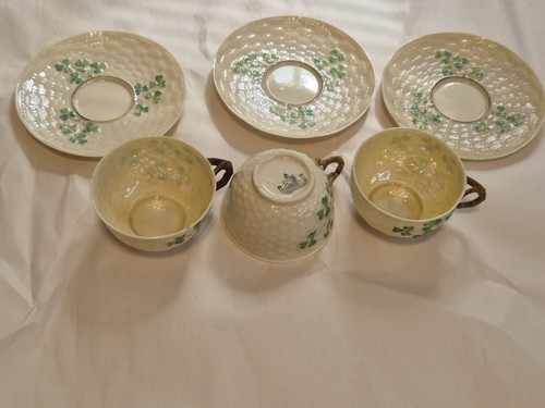 Belleek set teacups and - 3,