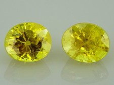 Pair of oval Yellow Sapphires 2.26ct natural loose gemstones