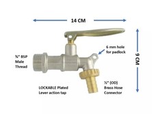 LOCKABLE Plated Brass Lever