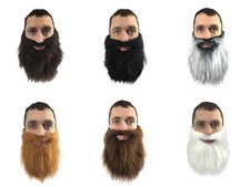 Adults 8" Length Faux Fur Pirate Gnome Dwarf Beard Facial Hair Fancy Dress