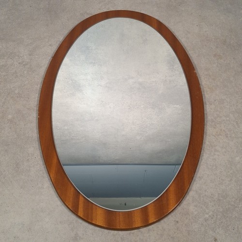 Mid century teak - mid, oval