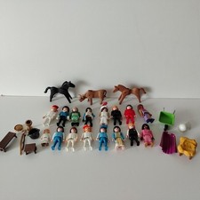 Vintage 1974 & 90's Geobra Playmobil Figures Bundle - 16 x Figures, Horses & Acc