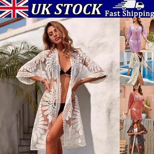 Womens sheer lace beach - sheer,