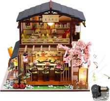 Yoshimoto Sushi Shop DIY Assembly Dollhouse Japanese Cuisine Miniature Model Kit