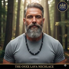 Mens Black Lava Obsidian Matte