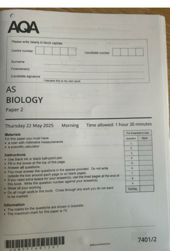 Aqa level 2025 - a,