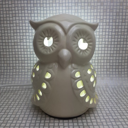 Ceramic owl electric lamp - ceramic,