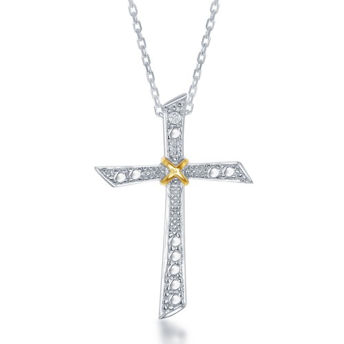 Sterling silver diamond accent - silver,