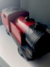 Antique Large 17.5”hand made wooden railway engine toy