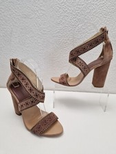 Zara suede sandals laser cut