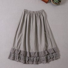 Lady Lace Trim Skirt Petticoat