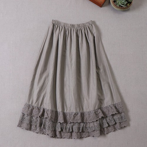 Lady lace trim skirt - skirt, petticoat