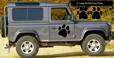 2 LARGE BLACK PAW PRINT