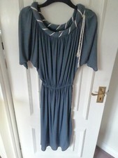 GREEK STYLE dress by Diecci of London. GORGEOUS STYLE. Grey.  With ruched side. 