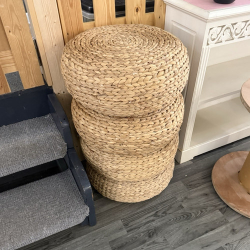 1xround woven rattan wicker - woven, rattan/wicker