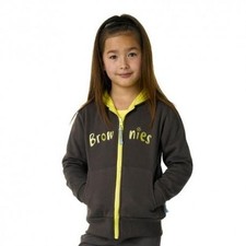 Brownies Zip-Up Hoodie Official Hooded Sweatshirt Top Girl Guiding- Uniform