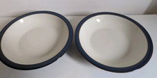 2 X DENBY BOSTON BLUE RIMMED
