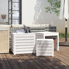 Garden Storage Box White Solid
