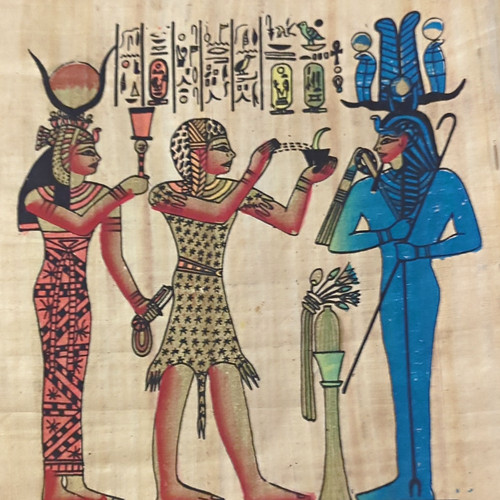 Egyptian papyrus art painting - egyptian,