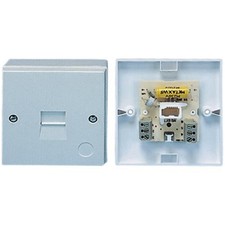 Surface Mounted 2/4A Master Telephone Socket and back box with Screw Connections