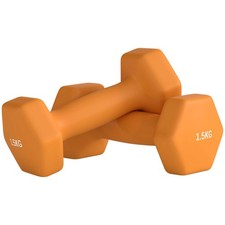 2 x 1.5kg Hexagonal Dumbbells