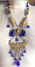 OLD ART NOUVEAU BLUE NECKLACE