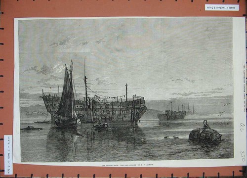 Original old antique print - original,