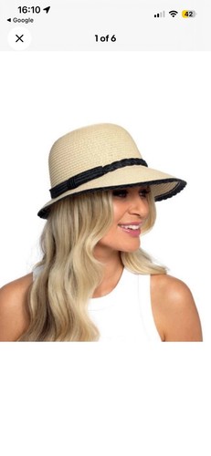 Ladies cloche hat - hat, black