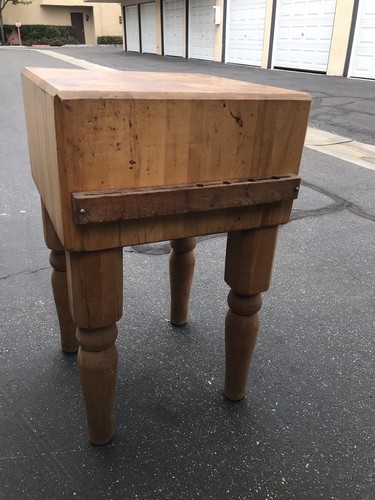 Antique maple wood butcher - antique,