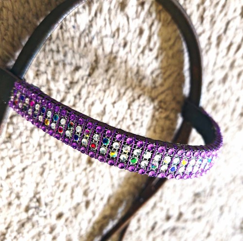 Bling browband purple multi - bling,
