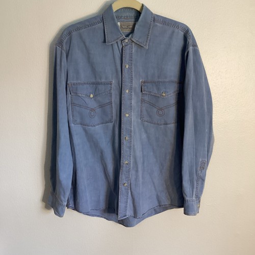 Vtg denim cowboy shirt - vtg,