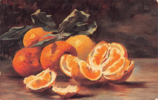 POSTCARD - ORANGES - STILL LIFE - S HILDESHEIMER - PRE 1914