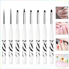 8PCS Nail Art Brush Design Set Dotting Painting Drawing Polish Brush Pen Tool UK