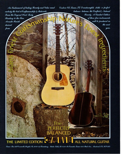 1977 tama dreadnought guitar - dreadnought,