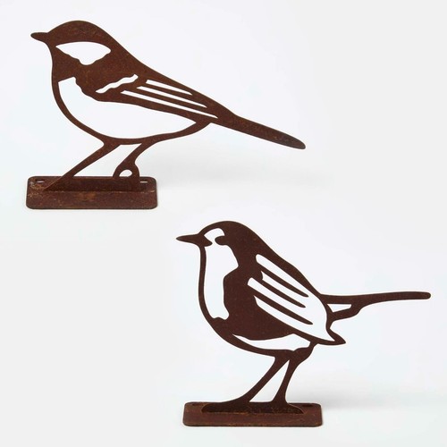 Garden rusty metal bird - garden,