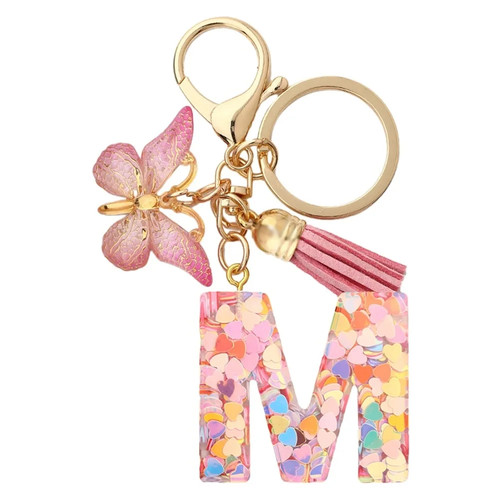 Fashion diy letter keychain - diy,