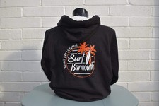 Unisex Black Hoody "Surf