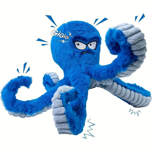 Pet octopus plush squeaky chew - plush,