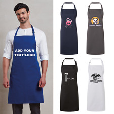 Custom Printed Apron Baking Chef Cooking Personalised Logo Text Bib Apron